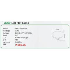 Omni 32W LED Flat Lamp Light - KHM Megatools Corp.