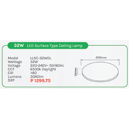Omni 32W LED Surface Type Ceiling Lamp Light (Daylight) Secondary image