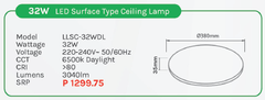 Omni 32W LED Surface Type Ceiling Lamp Light (Daylight) - ToolsSavvy.ph