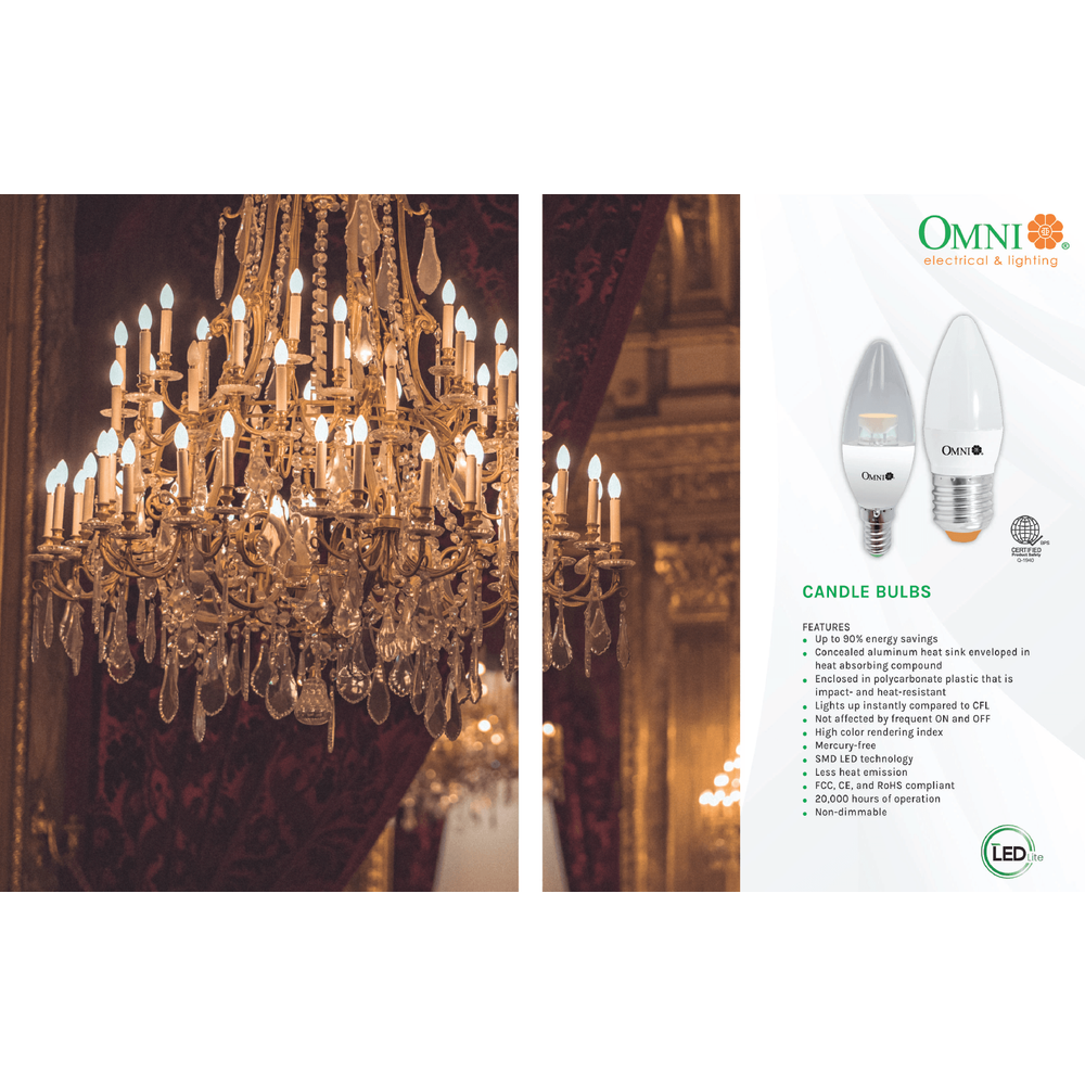 Omni 4W LED Candle Light Bulb E27 - KHM Megatools Corp.