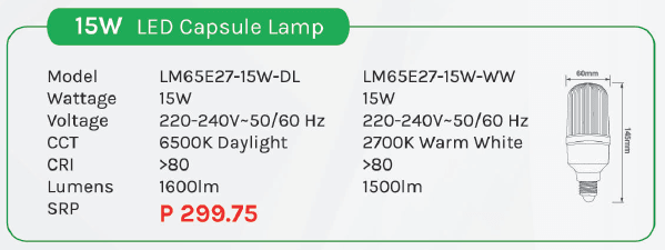 Omni 15W LED Capsule Lamp Light - ToolsSavvy.ph