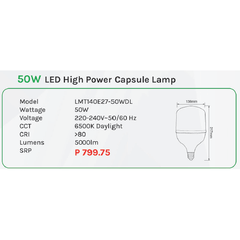 Omni 50W LED High Power Capsule Lamp Light - KHM Megatools Corp.