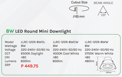 Omni LED Mini Recessed Downlight (Round) - ToolsSavvy.ph
