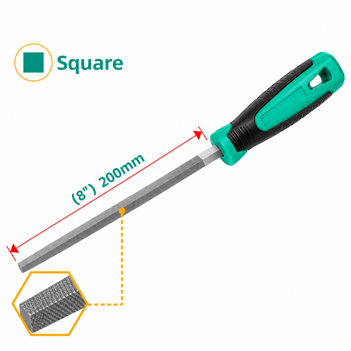 DCA A11C1408 Square Steel File 8" - ToolsSavvy.ph