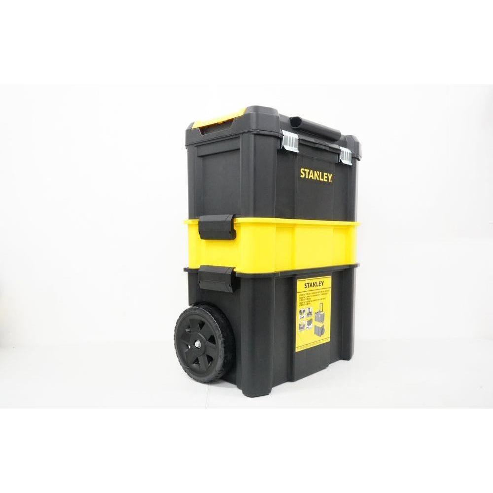 Stanley 80-151 Metal Latch Plastic Tool Box Set with Trolley / Rolling Workshop (Essential) Secondary image