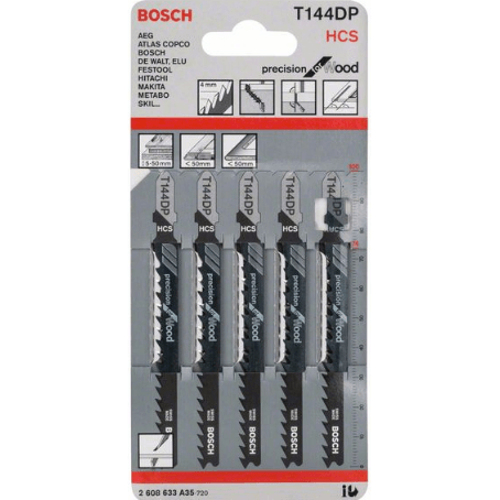 Bosch T144DP Jigsaw Blade (Parallel Cut) Precision for Wood [2608633A35] - KHM Megatools Corp. Main image
