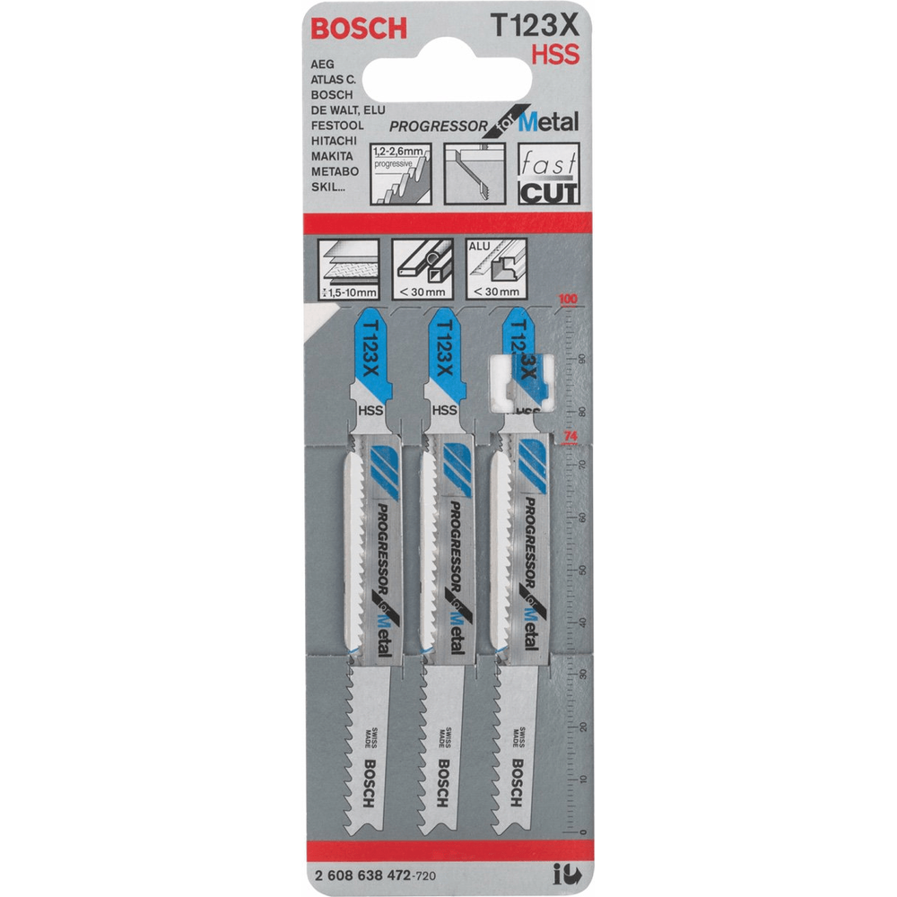 Bosch T123X Jigsaw Blade (Progressor Blade for Metal) [2608638472] - KHM Megatools Corp. Main image
