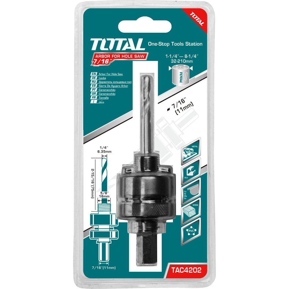 Total TAC4202 Arbor for Hole Saw | Total by KHM Megatools Corp. Main image