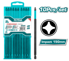 Total TACIM16PH263 10pcs Impact Screwdriver Bit Set 150mm | Total by KHM Megatools Corp.