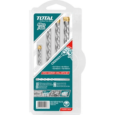 Total TACSD1945 4pcs SDS-plus Drill Bit Set | Total by KHM Megatools Corp. Main image