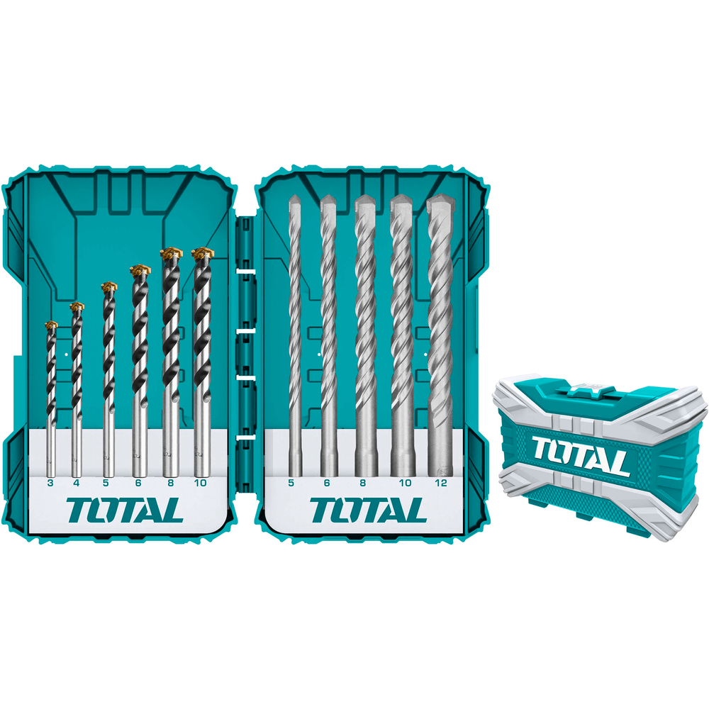 Total TACSDL31101 11pcs Mixed Masonry Drill Bit (SDS-plus & Straight Concrete Drill Bit) | Total by KHM Megatools Corp. Main image