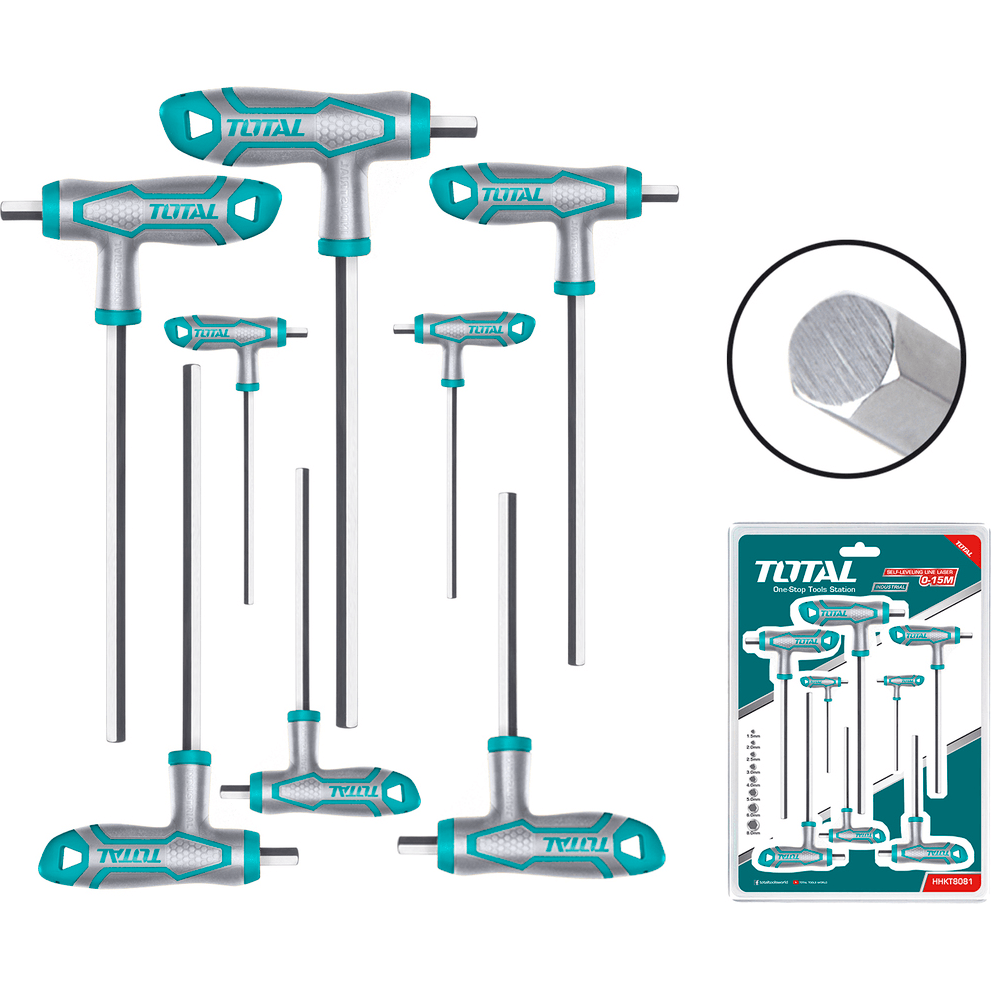 Total THHW8081 8pcs Hex Allen Wrench Set (T-Handle) | Total by KHM Megatools Corp. Main image
