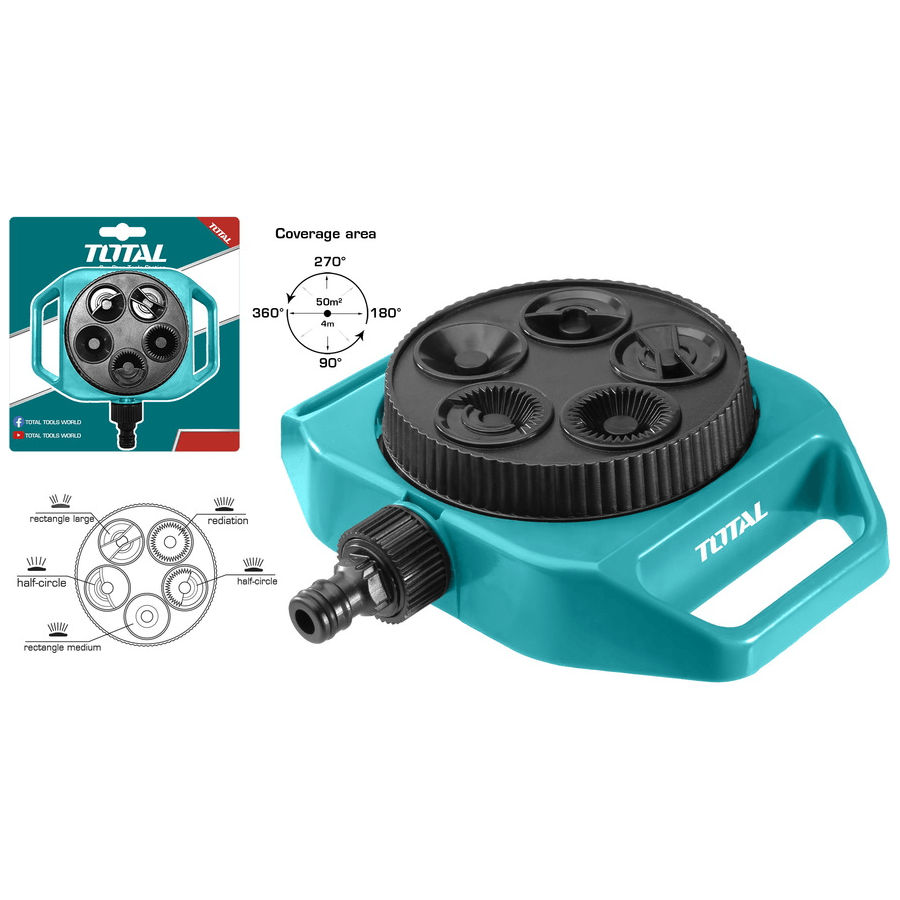 Total THPS63022 Plastic Turrent Sprinkler 3/4" | Total by KHM Megatools Corp. Main image