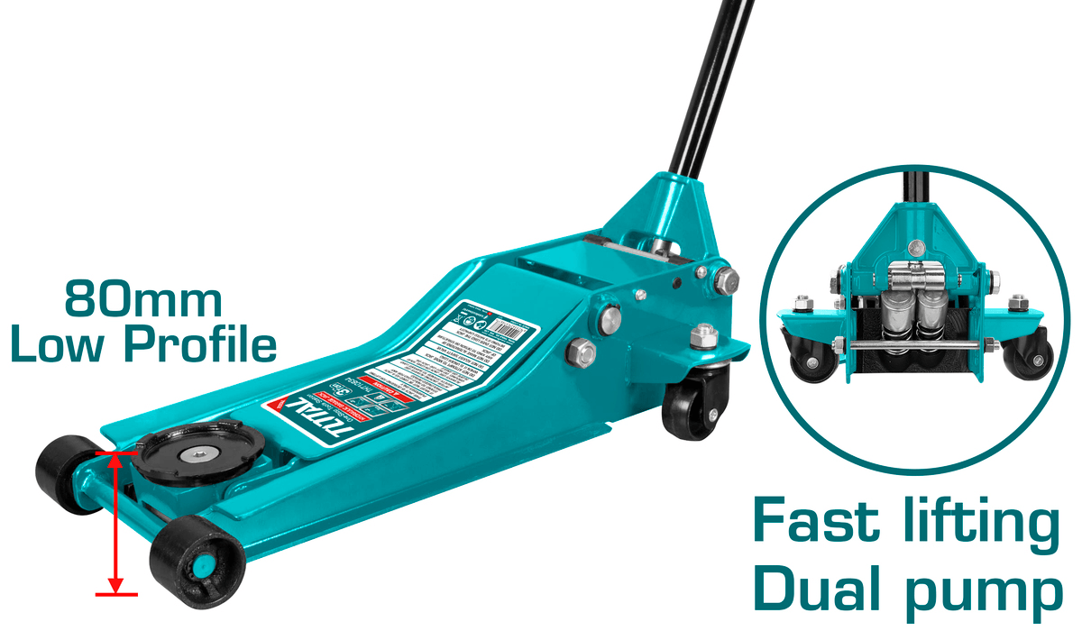 Total THT10834 Hydraulic Floor Jack (Low Profile) 3 Tons | Total by KHM Megatools Corp. Main image