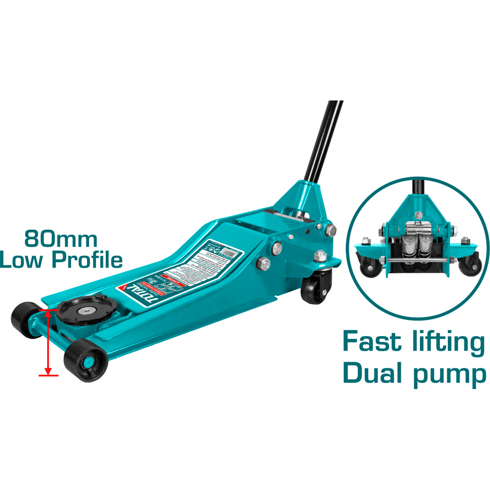 Total THT10834 Hydraulic Floor Jack (Low Profile) 3 Tons | Total by KHM Megatools Corp. Main image