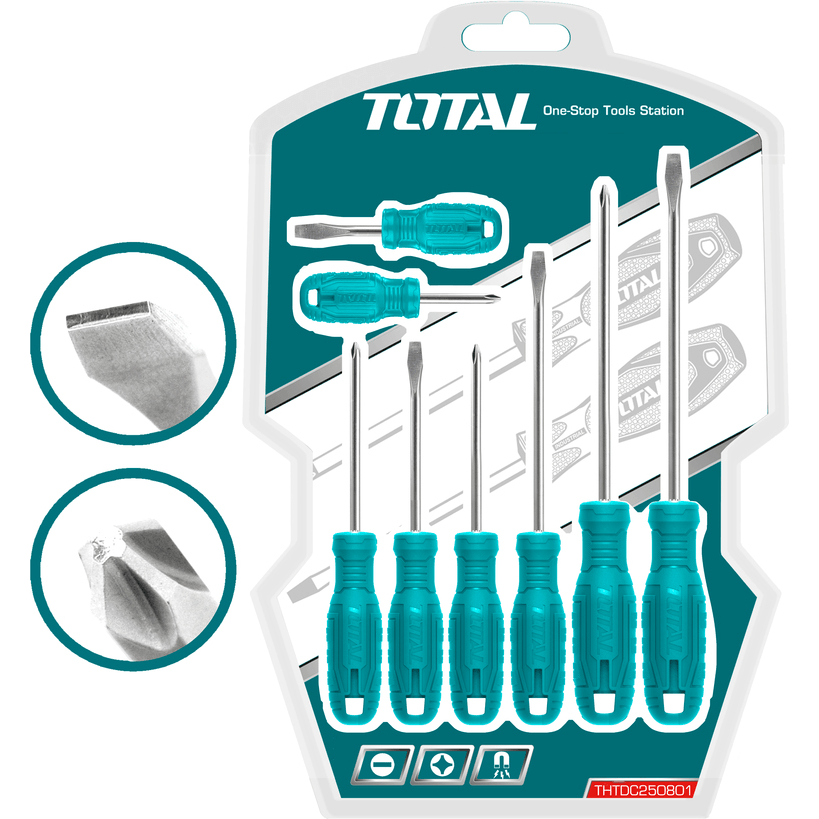 Total THTDC250801 8pcs Screwdriver Set | Total by KHM Megatools Corp. Main image