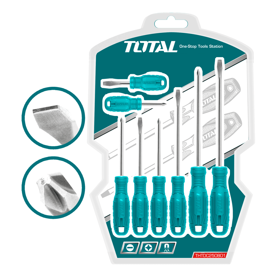 Total THTDC250801 8pcs Screwdriver Set | Total by KHM Megatools Corp.