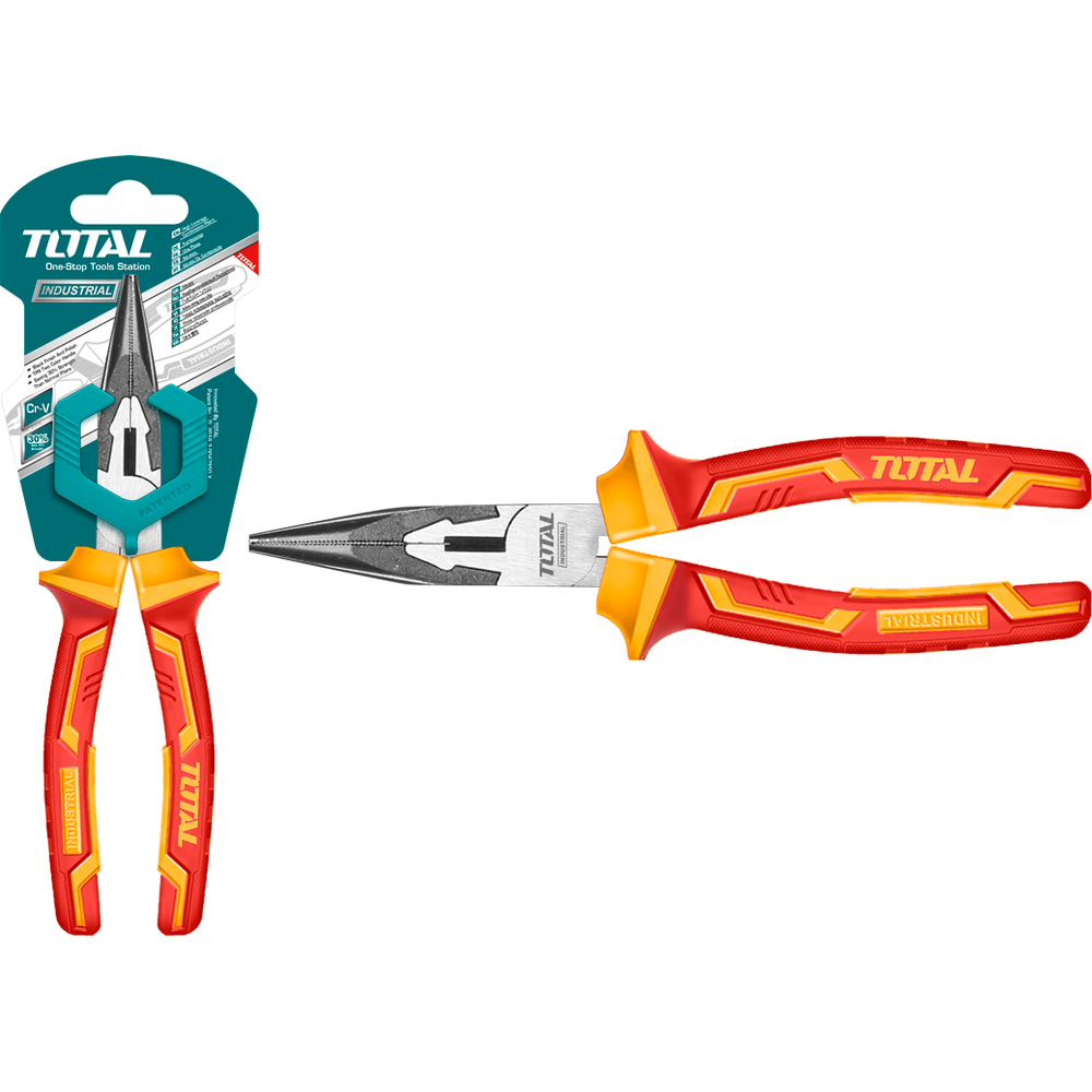 Total THTIP2381 Insulated Long Nose Pliers 8" - KHM Megatools Corp. Main image
