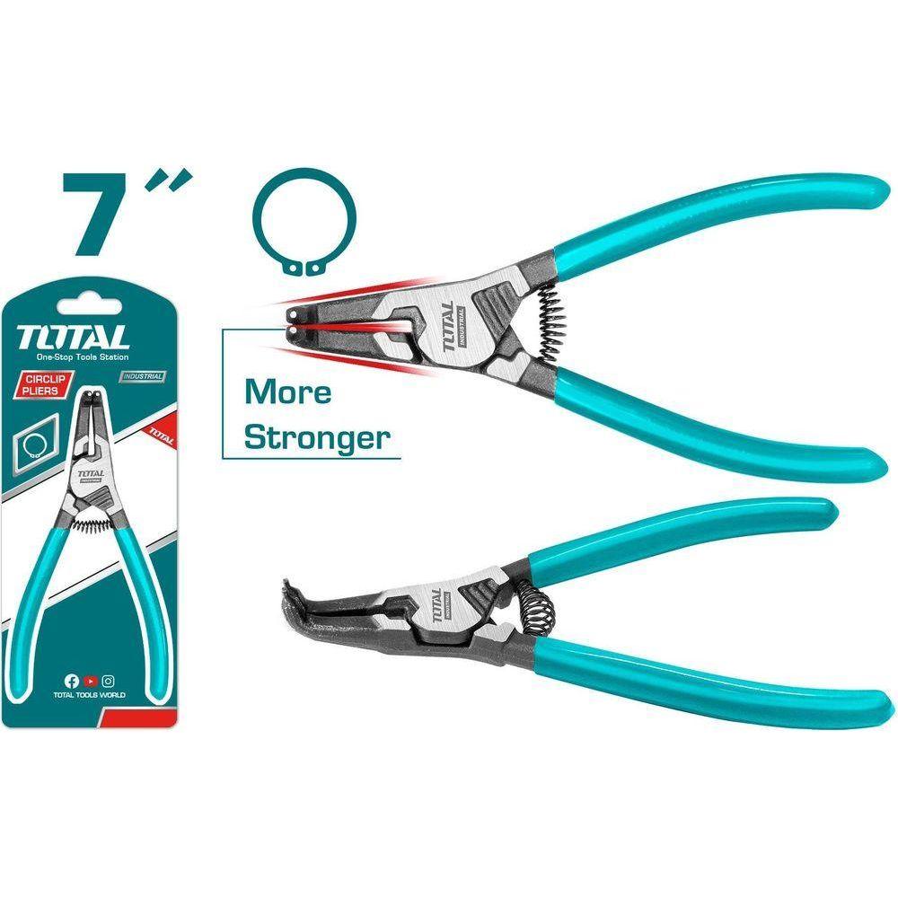 Total THTJ21802 Circlip Pliers 7" Bent External - KHM Megatools Corp. Main image