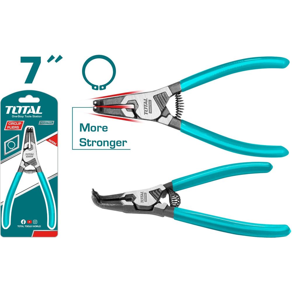 Total THTJ21802 Circlip Pliers 7" Bent External - KHM Megatools Corp.