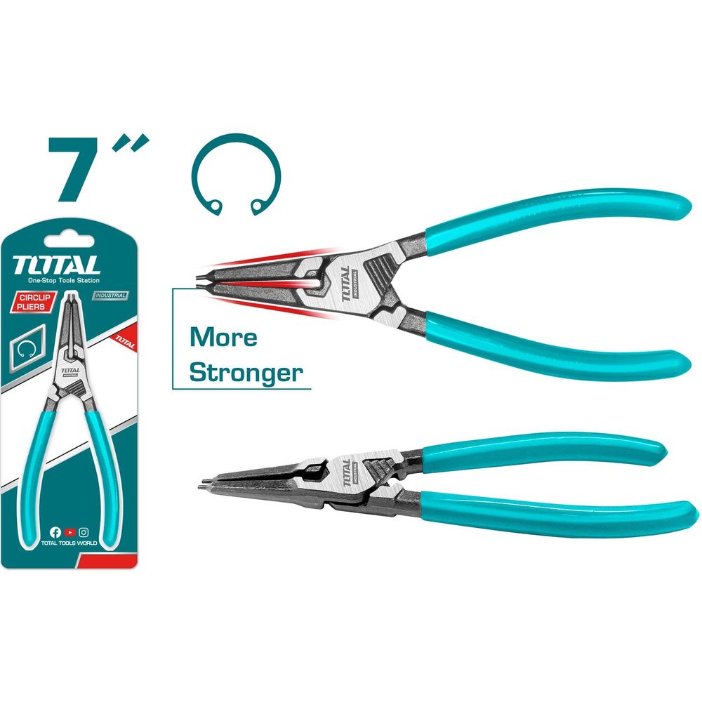 Total THTJ21803 Circlip Pliers 7" Straight Internal - KHM Megatools Corp.