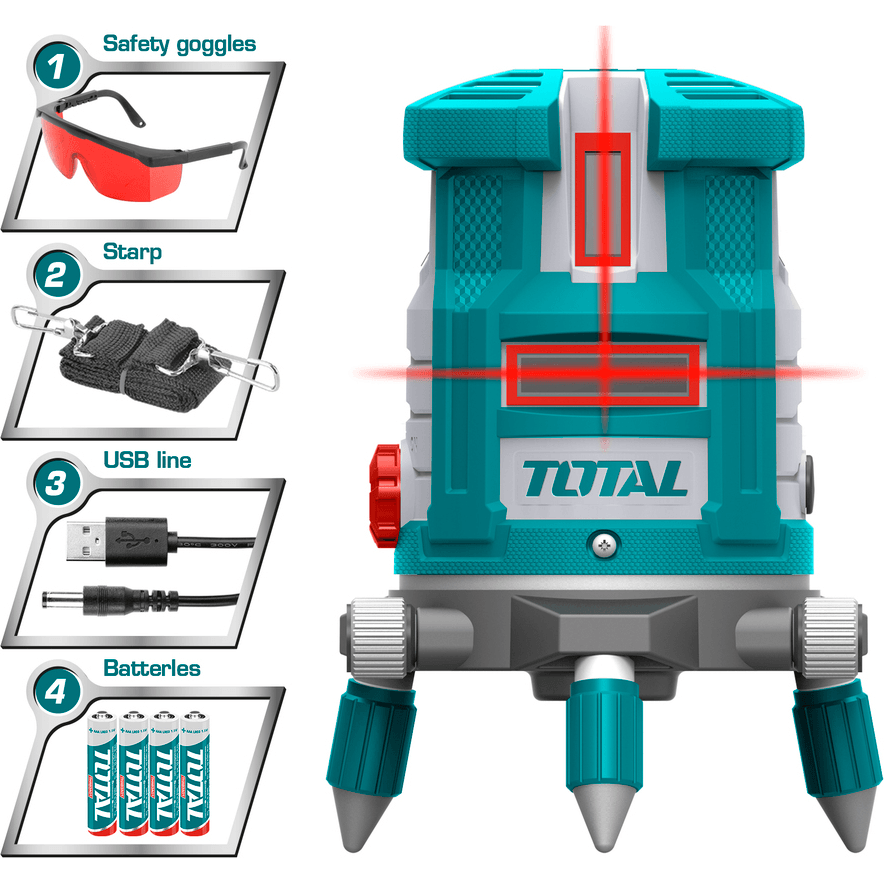 Total TLL306505 Self Leveling Line Laser Level (Red) | Total by KHM Megatools Corp. Main image