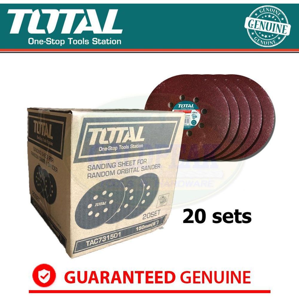 Total TAC731501 Velcro Sanding Disc 6" - Goldpeak Tools PH Total