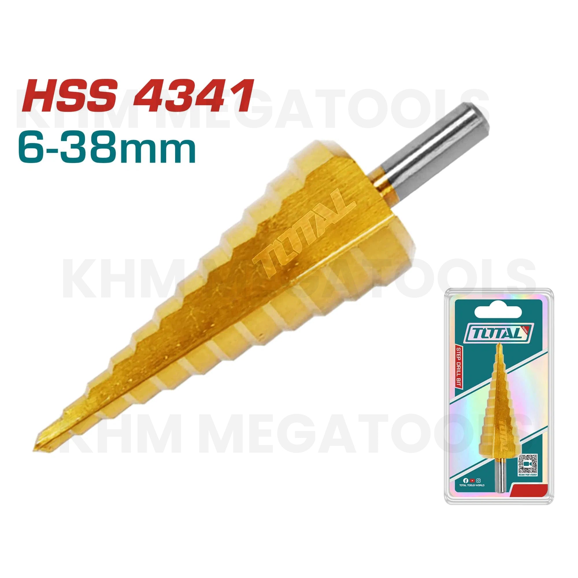 Total TAC7563801 Step Drill Bit 6-38mm - ToolsSavvy.ph