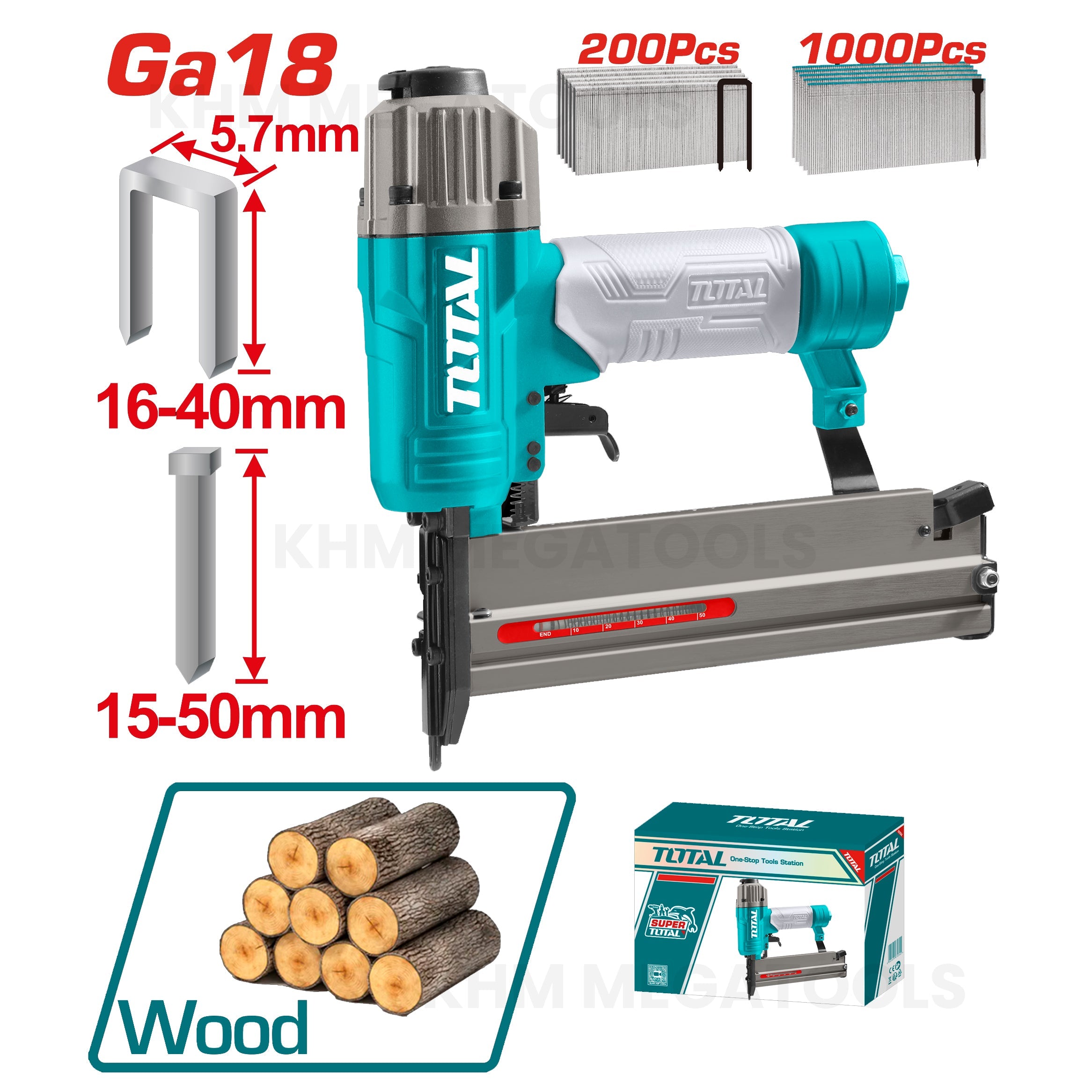 Total TAT81501 2in1 Combo Pneumatic Brad Nailer & Stapler Secondary image