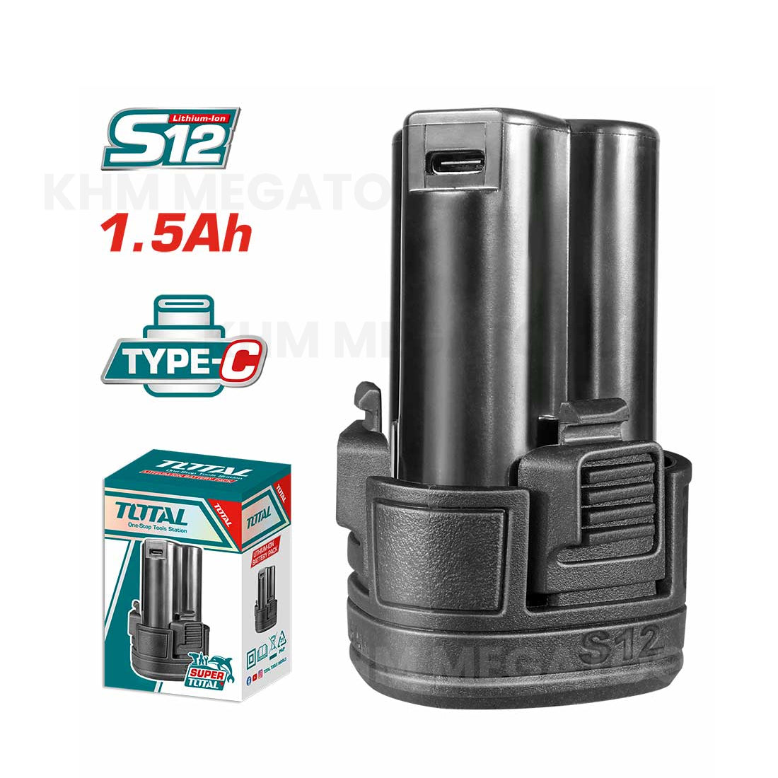 Total TBLI12153 12V Li-ion Battery Pack 1.5Ah - ToolsSavvy.ph Main image
