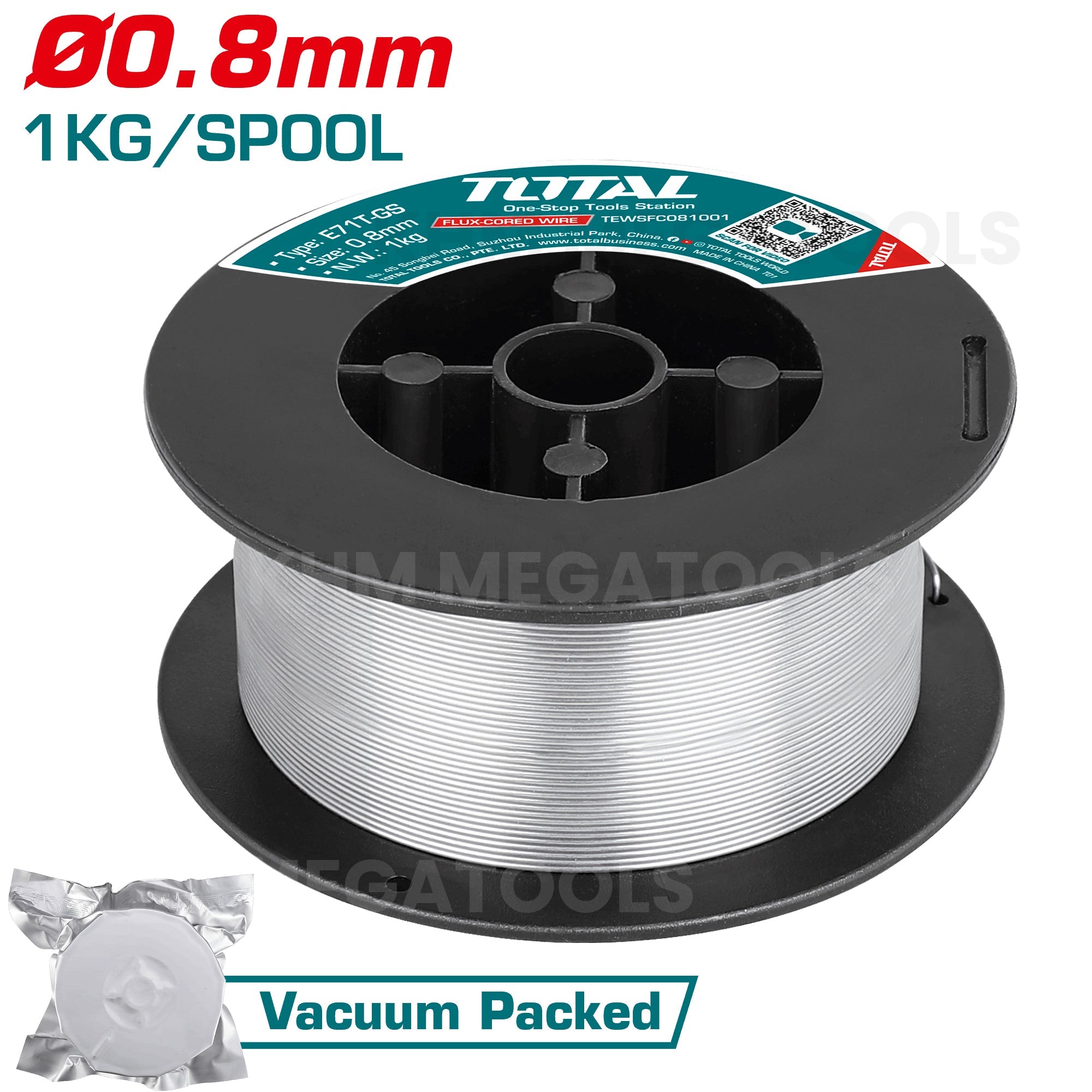 Total TEWSFC081001 Flux Cored Wire 0.8mm / 1 kg - ToolsSavvy.ph Main image