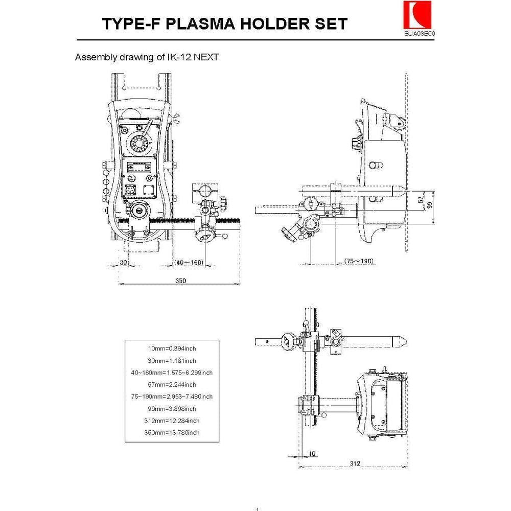 Koike Type-F Plasma Torch Holder Set Secondary image