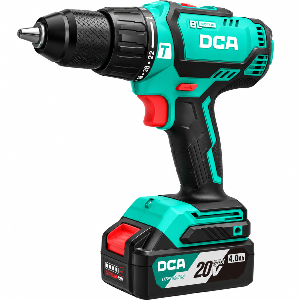 DCA ADJZ05-13 EM 20V Cordless Brushless Driver / Hammer Drill 13mm [Kit]