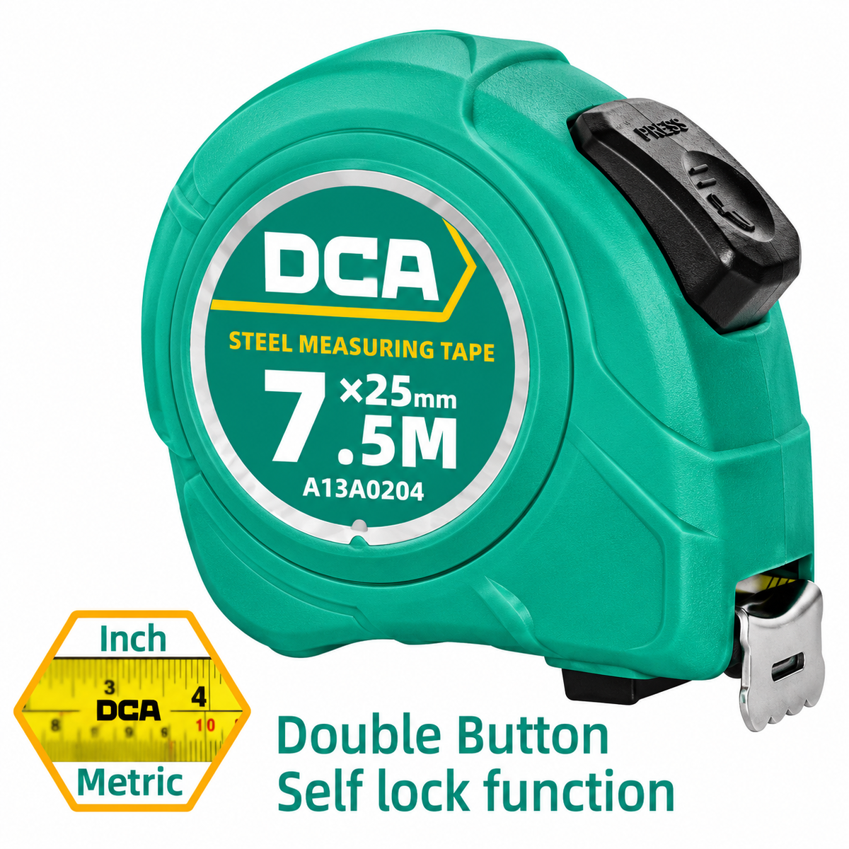 DCA A13A020 Steel Tape Measure (Auto Lock / Self Lock)