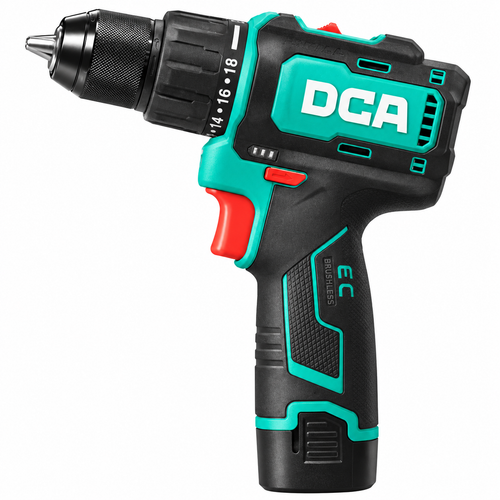DCA ADJZ1604i-E 16V Cordless Brushless Driver / Hammer Drill 10mm [Kit]