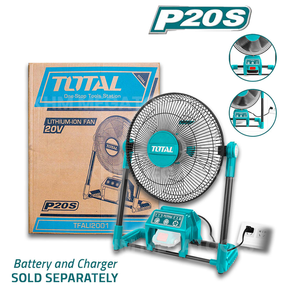 Total TFALI2001 20V Cordless Fan 13" [Bare] - ToolsSavvy.ph
