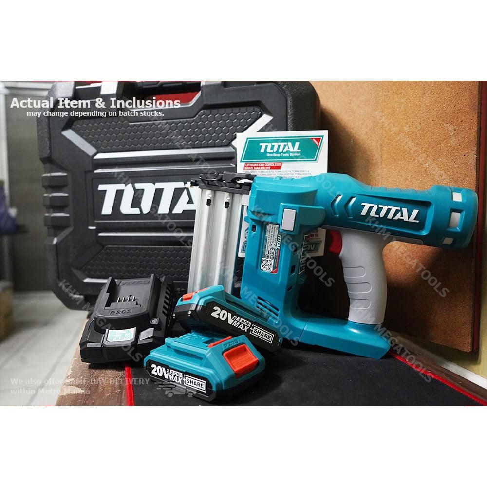 Total TCBNLI2001 20V Cordless Brad Nailer / Nail Gun Kit F50 - KHM Megatools Corp.