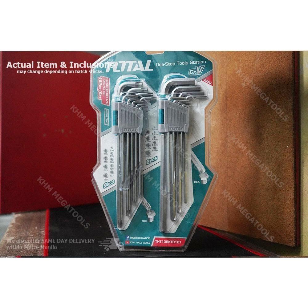 Total THT106KT0181 18pcs Hex & Torch Allen Wrench Key Set Secondary image