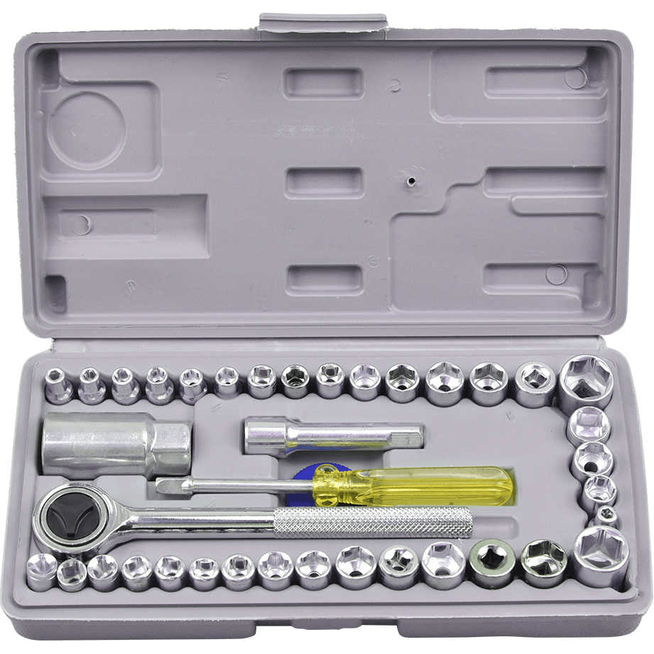 Lanzer 40pcs Socket Wrench Set 1/4" & 3/8" Drive | Lanzer by KHM Megatools Corp. Main image