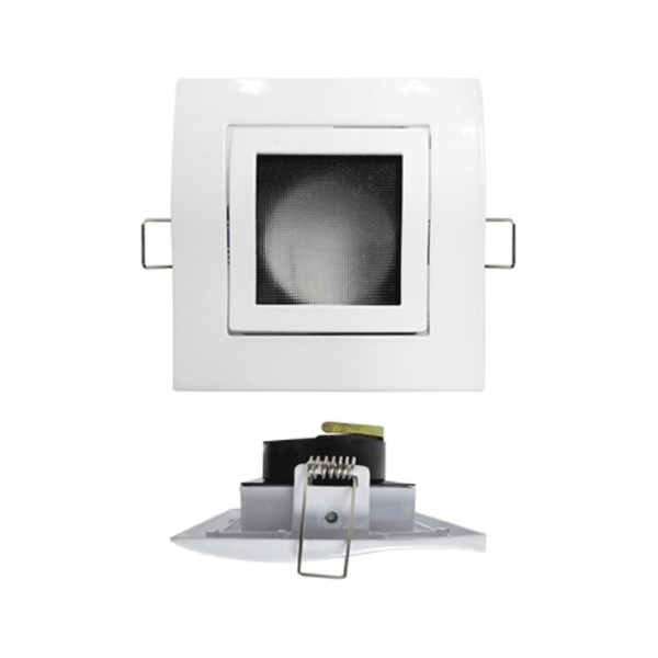 Firefly Square Recessed Type MR16  Uni-directional with Frosted Curved Glass | Firefly by KHM Megatools Corp. Main image