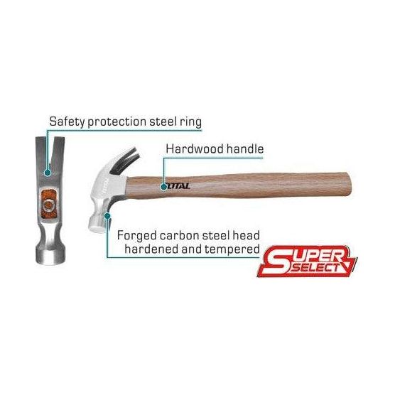 Total THTW7316 Claw Hammer with Wood Handle | Total by KHM Megatools Corp.