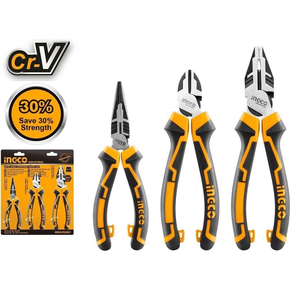 Ingco HKHLPS2831 3pcs High Leverage Pliers Set - KHM Megatools Corp. Main image