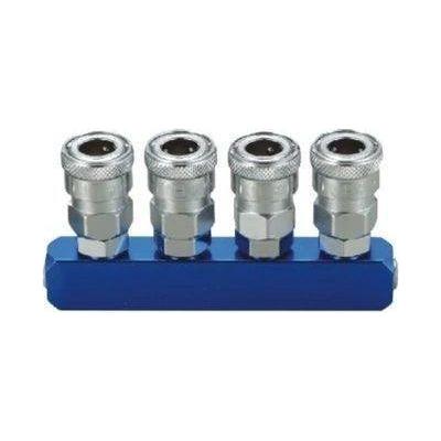 OSK GN4-SMX Quick Coupler - Manifold / Multi Coupling (Straight 4-Way) - KHM Megatools Corp. Main image