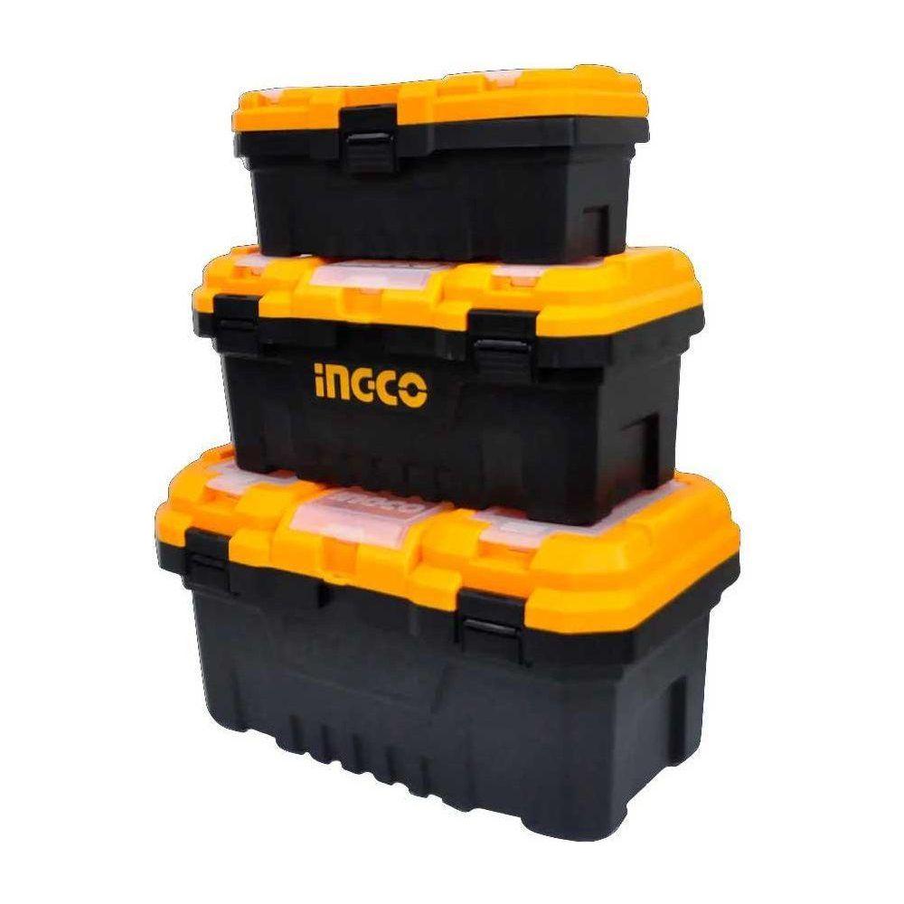 Ingco PBXK0301 3pcs Plastic Tool Box Set (14,17,20 inch) - KHM Megatools Corp. Main image