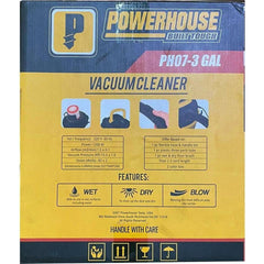 Powerhouse PH07-3 GAL Vacuum Cleaner 3Gallons | Powerhouse by KHM Megatools Corp.