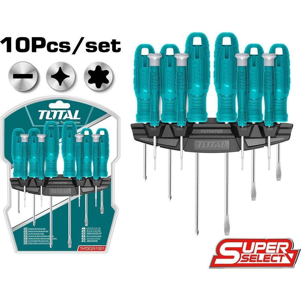 Total THTDC251001 10pcs Screwdriver Set | Total by KHM Megatools Corp. Main image