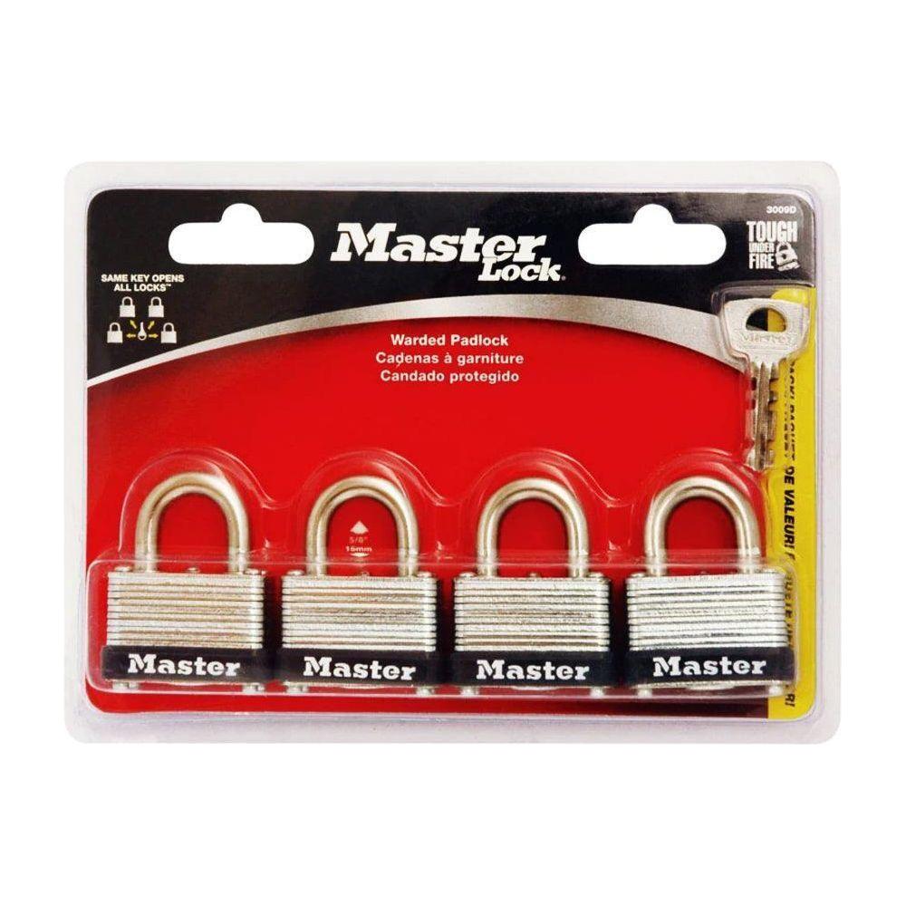 MasterLock Laminated Warded Padlock 4pcs (Key Alike) | Masterlock by KHM Megatools Corp. Main image