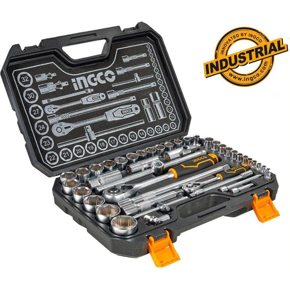 Ingco HKTS42441 44pcs Socket Wrench Set 1/4" & 1/2" Drive - KHM Megatools Corp. Main image