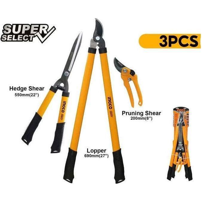 Ingco HLT78033 3pcs Garden Shears Set - KHM Megatools Corp. Main image