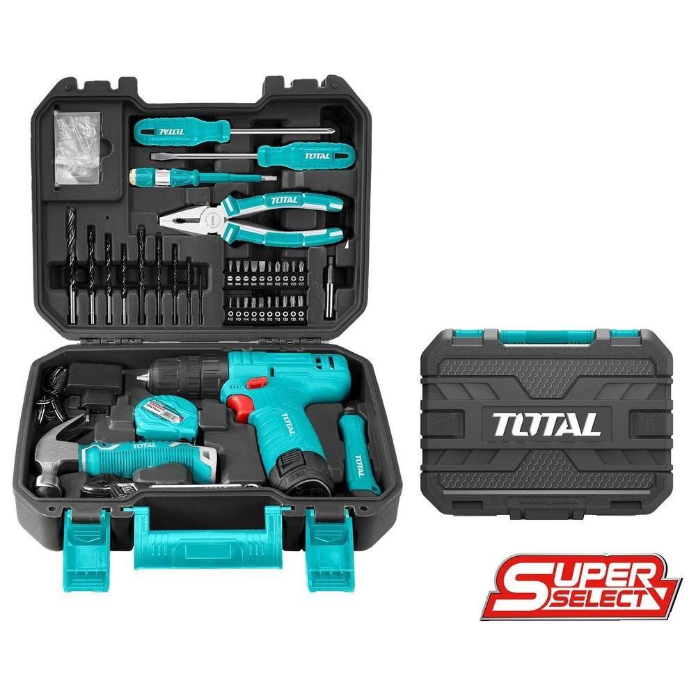 Total THKTHP10812 12V Cordless Drill + Hand Tools Set (81 pcs Household Tool Set) | Total by KHM Megatools Corp. Main image